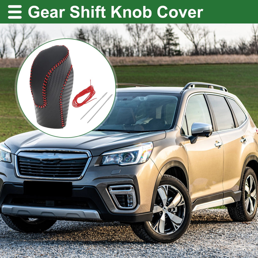 Gear Shift Knob Cover Replacement for Subaru Forester 2018–2023 Carbon Fiber