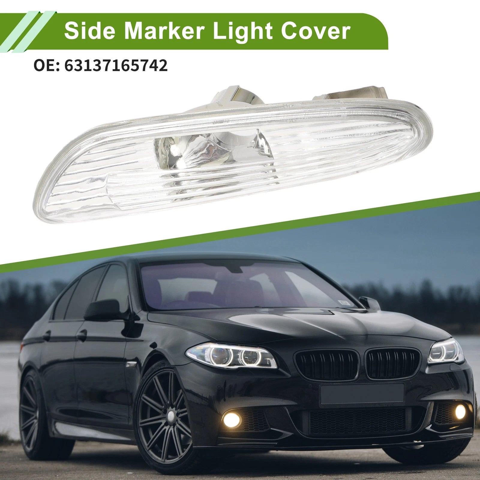 Right Side Marker Light Cover Replacement for BMW 5 Series E60 (2004–2011)