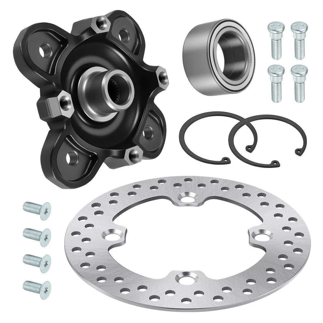 Front Wheel Hub & Brake Disc Kit for Polaris PRO XD 2000D/4000G/Crew (2019–2024)