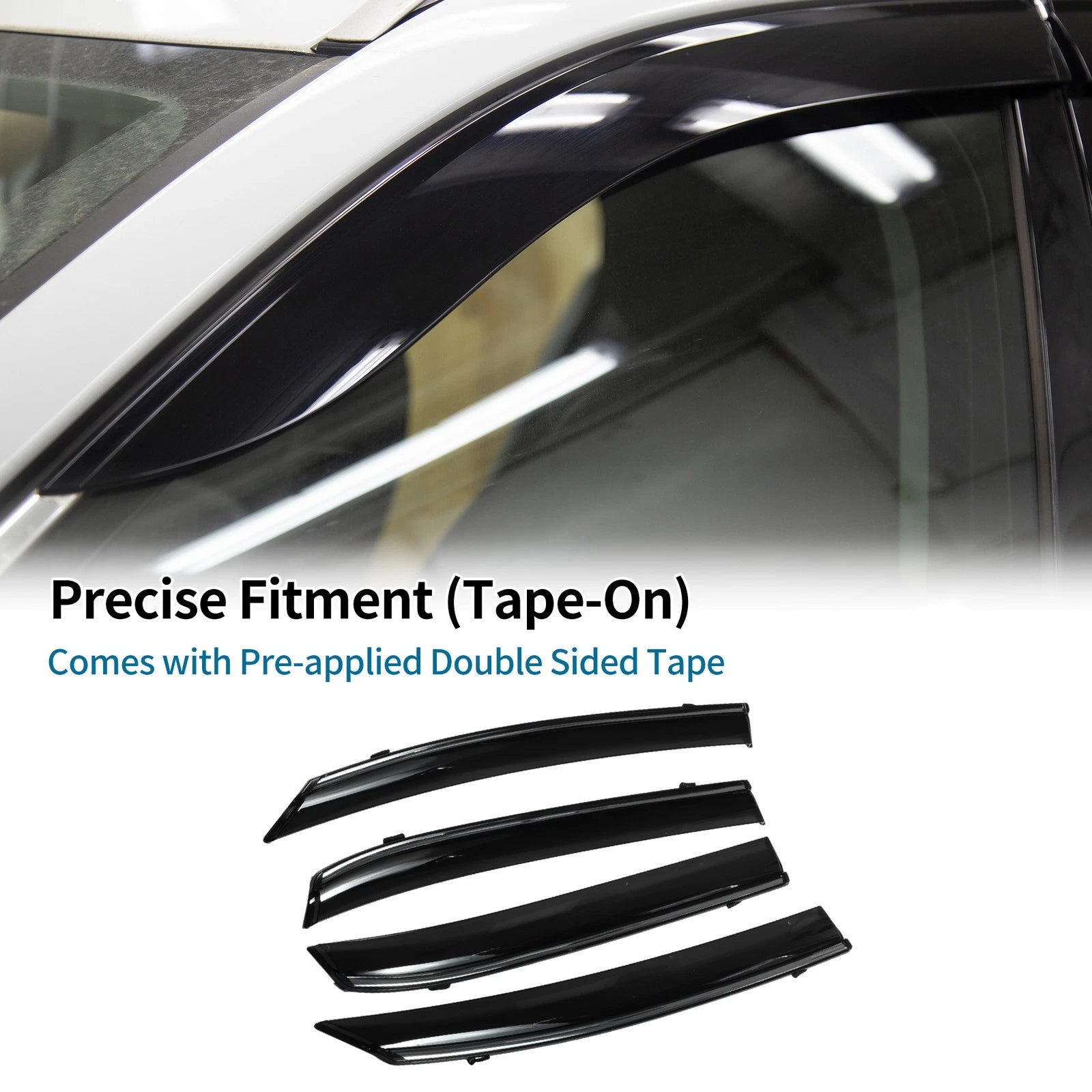 Window Visors Side Deflectors Tape-On for Honda Fit (2021–2024)