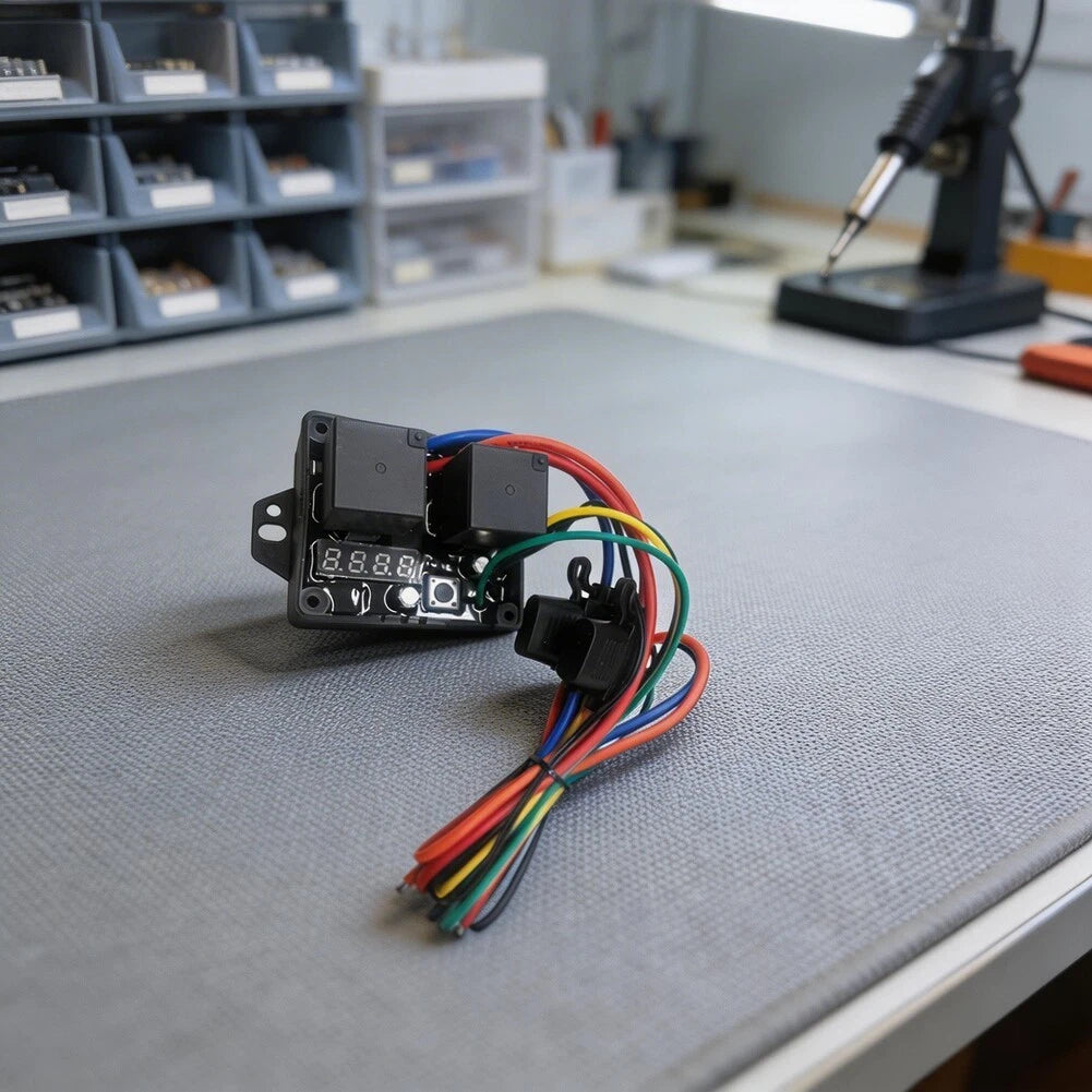 12V Digital Thermostatic Fan Switch Kit for Motorcycles Electric Vehicles