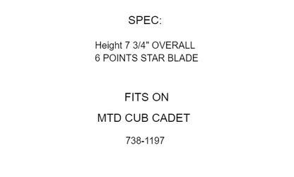 Spindle Shaft with Bearing Replacement for Cub Cadet MTD (2009–2018)