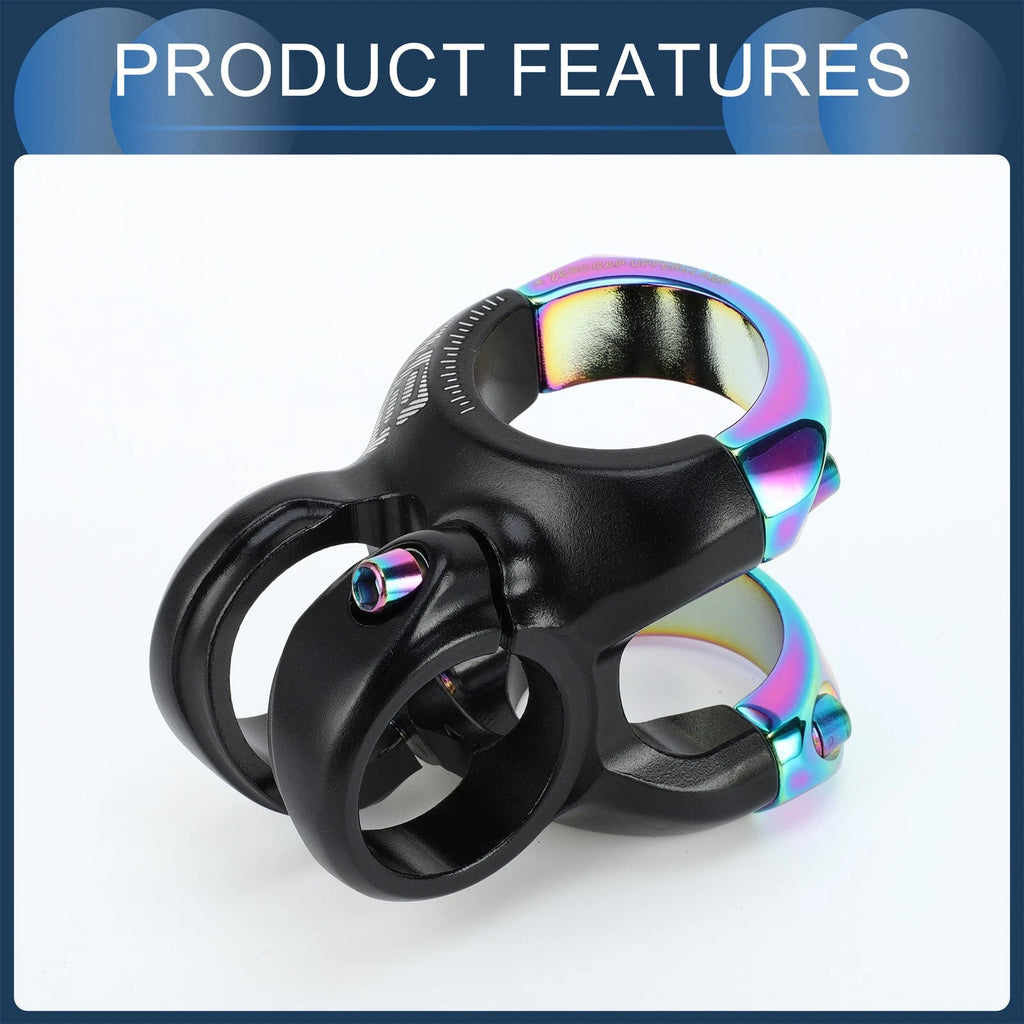 Mountain Bike Stem Handlebar Replacement for 35mm 40mm 0 Degree (Black)