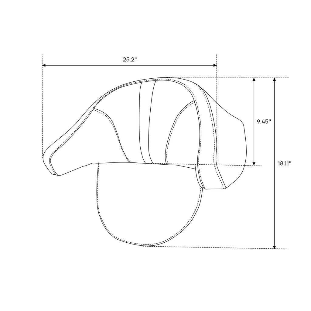 Chopped Trunk Backrest Pad for Harley Touring Road Glide (1997–2013)