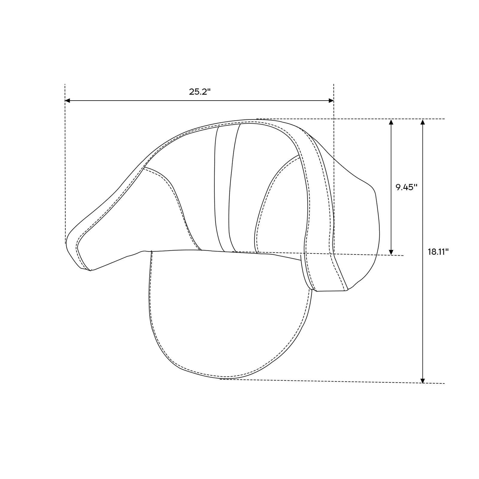 Chopped Trunk Backrest Pad for Harley Touring Road Glide (1997–2013)