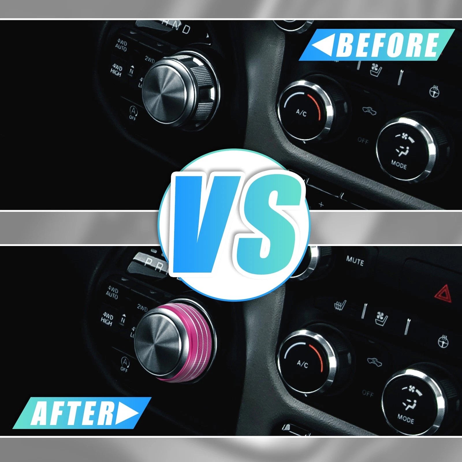 Gear Shift Knob Cover for Dodge Ram 1500 2500 3500 (2018–2021) Pink