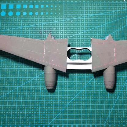 32CM DIY Paper WWII German ME-262 Fighter Jet Model Unassembled