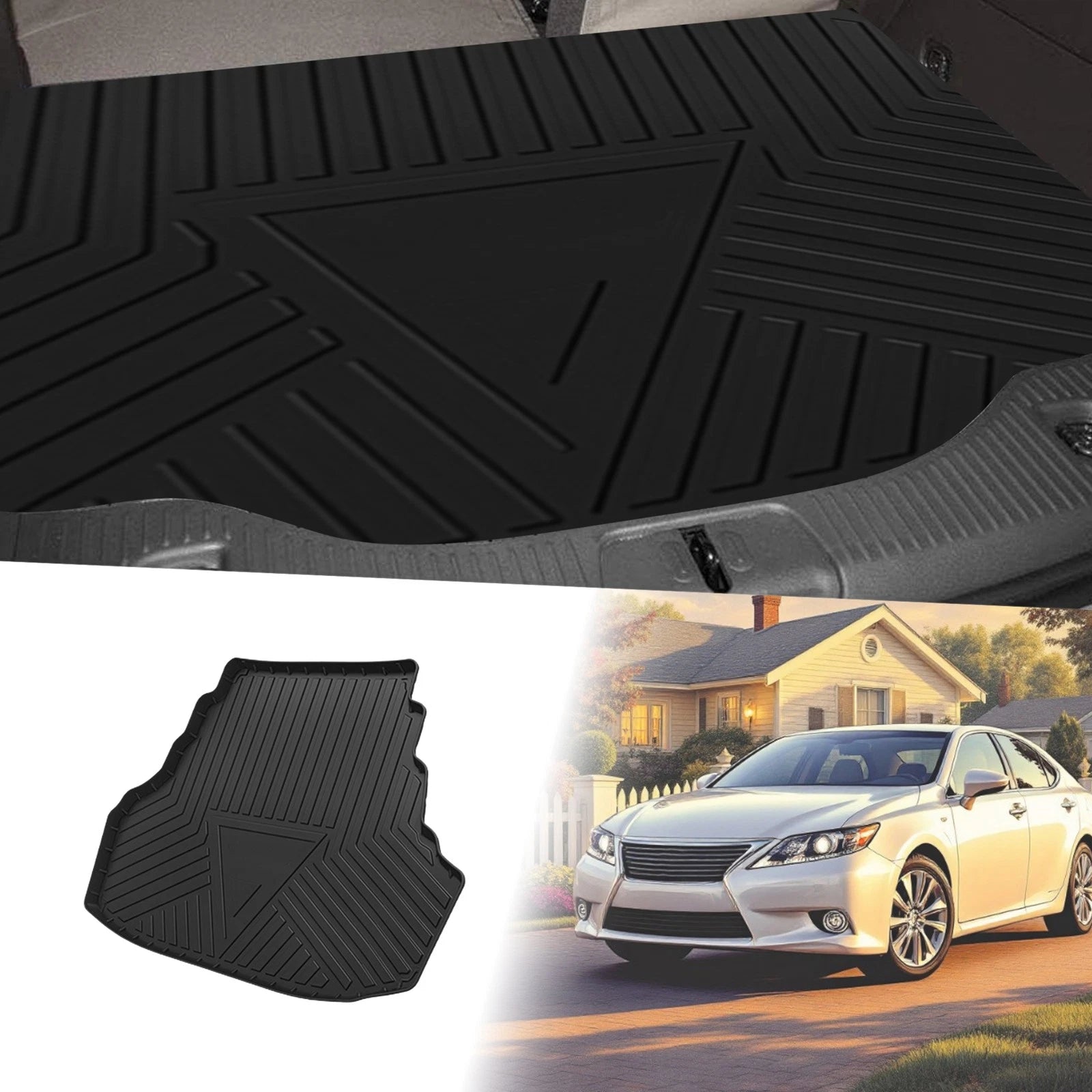 Cargo Liner Rear Trunk Mat TPE Flat for Lexus ES (2005–2012)