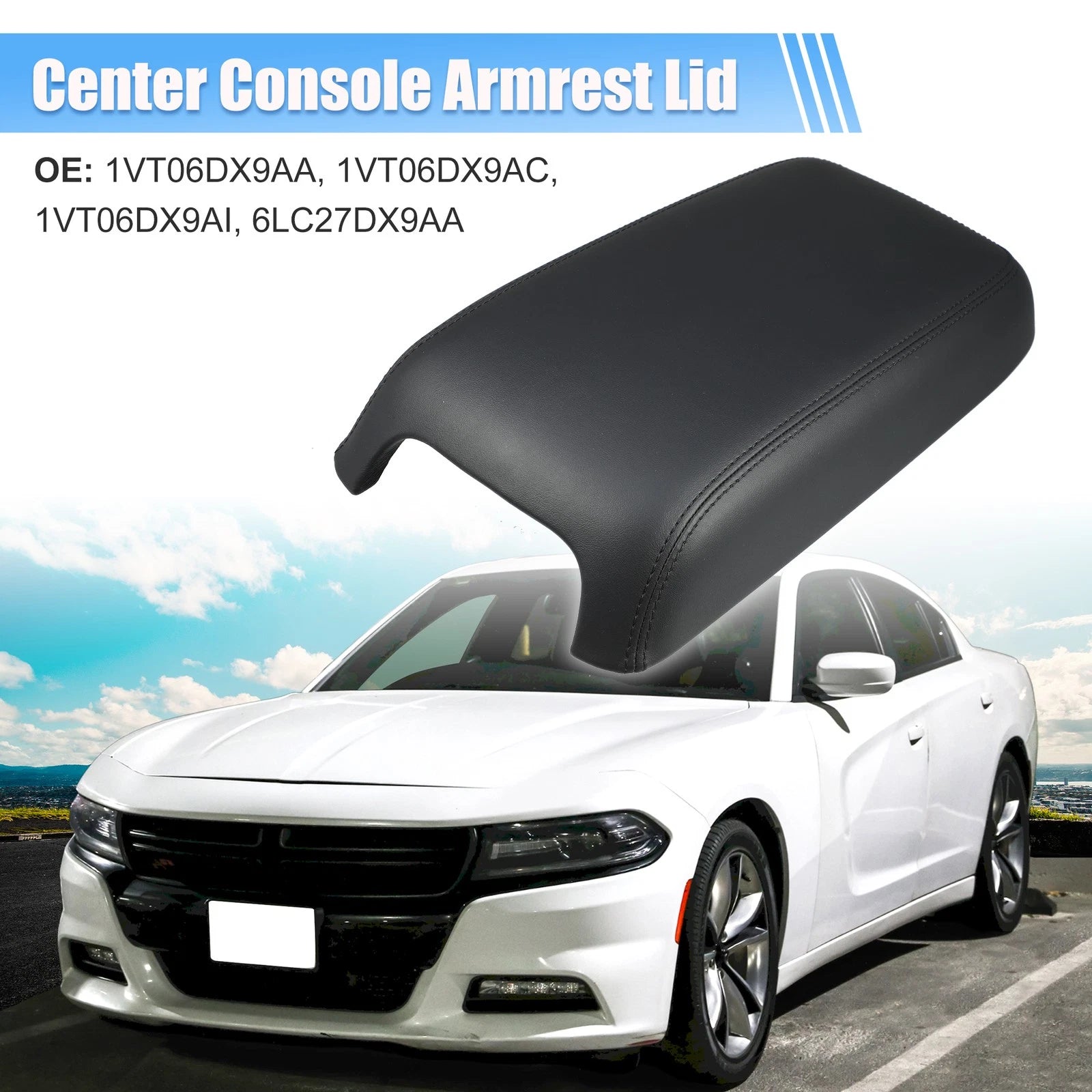 Center Console Armrest Lid Kit Replacement for Dodge Charger Chrysler 300
