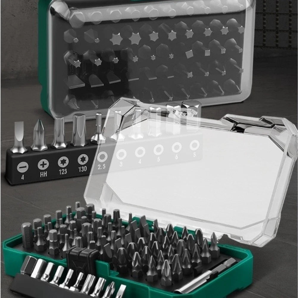 50PC 67PC Screwdriver Bit Set with Hex Slotted Square Bits for DIY Projects