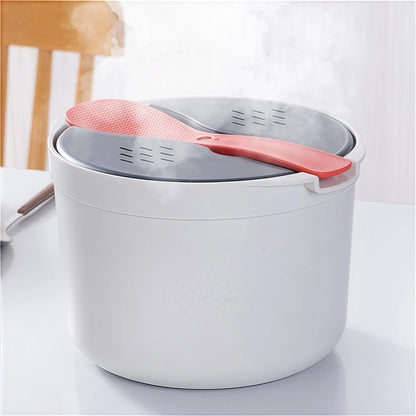 Compact Microwave Rice Cooker for Steaming and Cooking Dishes