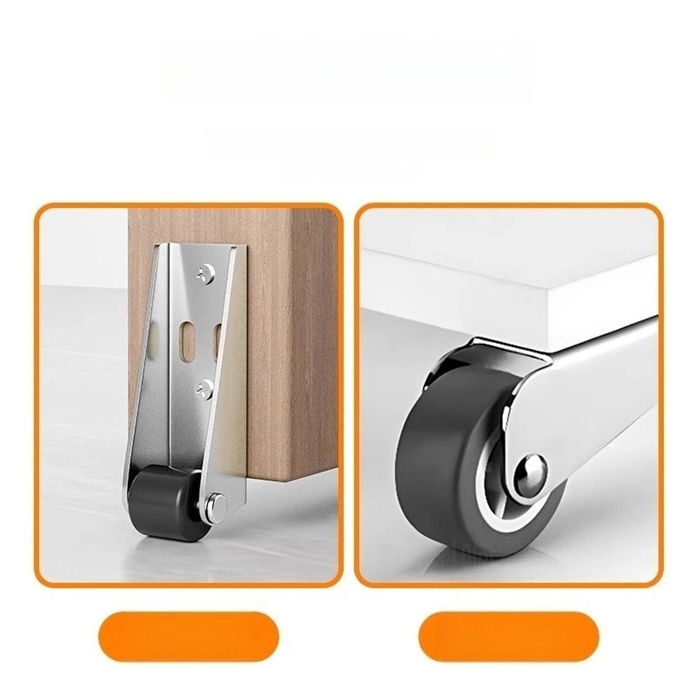 Black Nylon Furniture Support Pulley for Sliding Doors (6.9 cm Length)