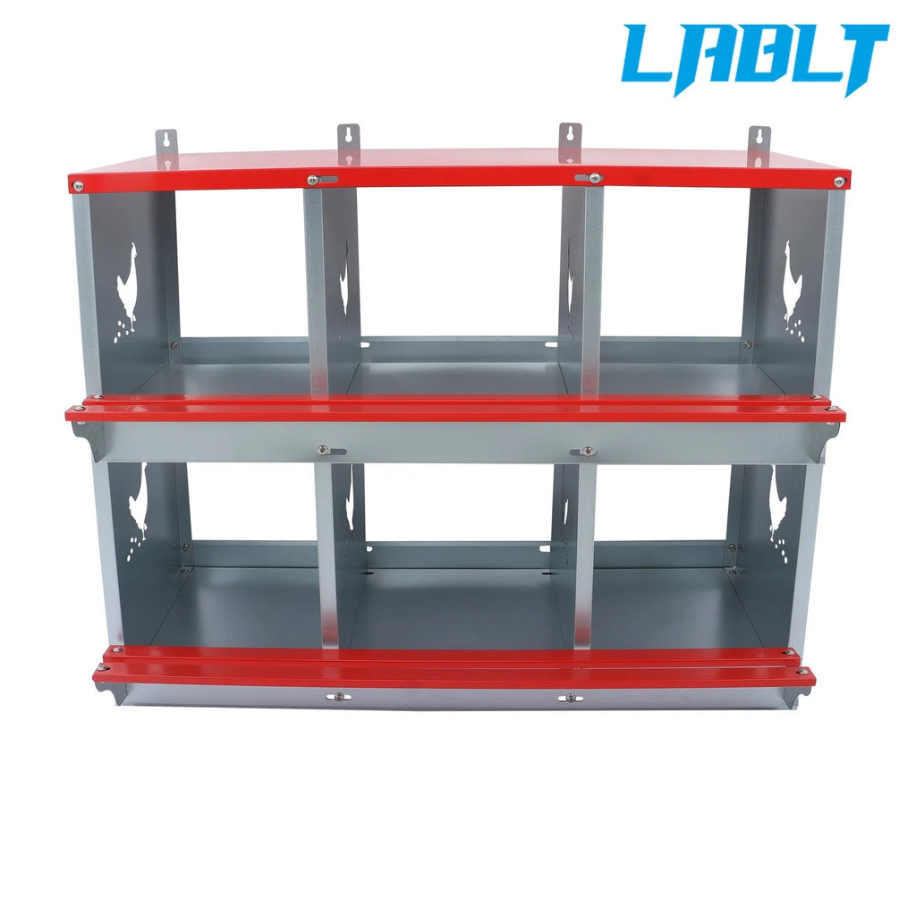 6 Compartment Metal Poultry Nest Box for Chicken (Wall Mount)