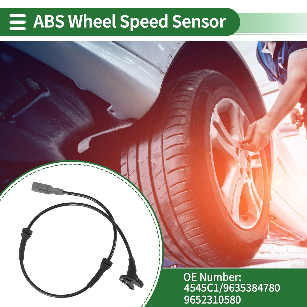 ABS Wheel Speed Sensor for Peugeot 307 (No. 9635384780/9652310580)