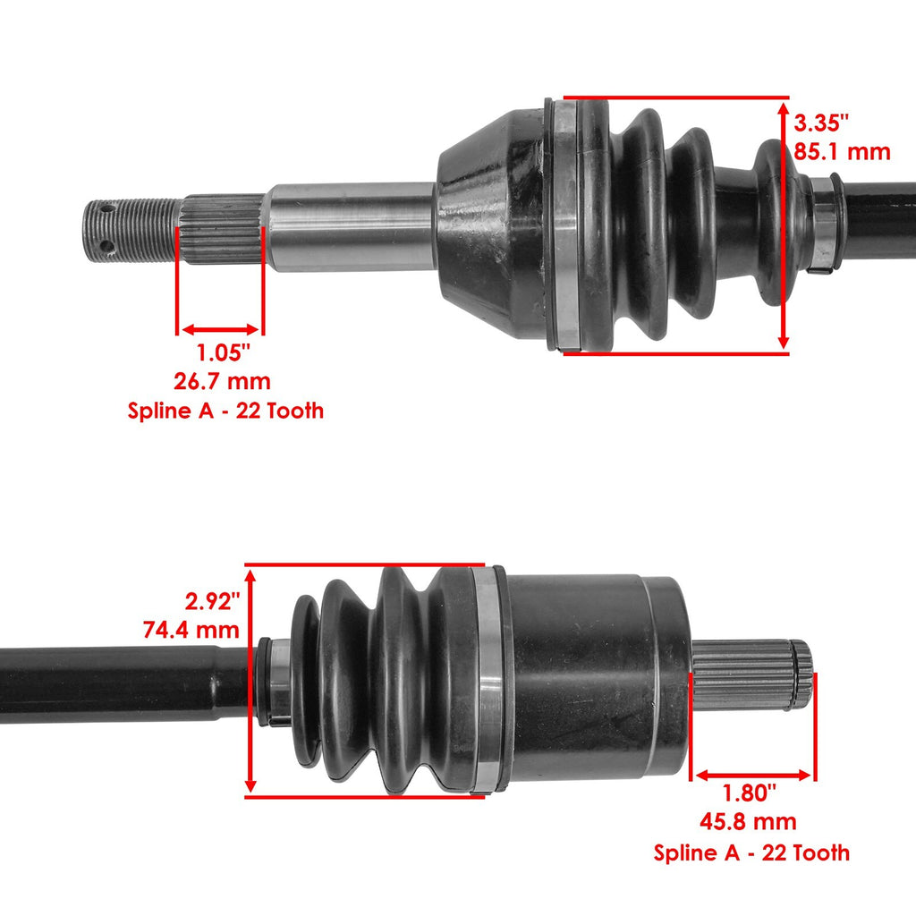 Front Left Right CV Axles Replacement for Cub Cadet 465 466 475 (1970–1990)