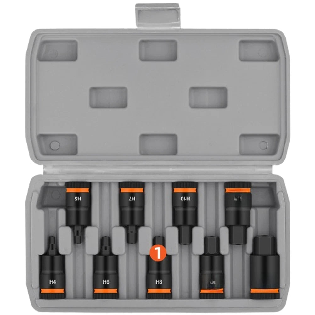 1/2 Inch Socket Set for For IMPACT Tools Long and Short Sleeve Hex Bits