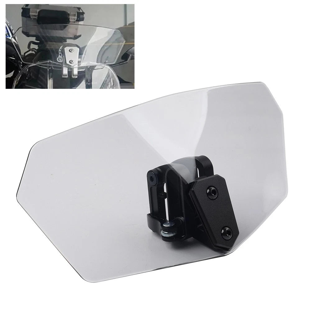 Adjustable Clip-On Windshield Extension for Motorcycle (Universal)