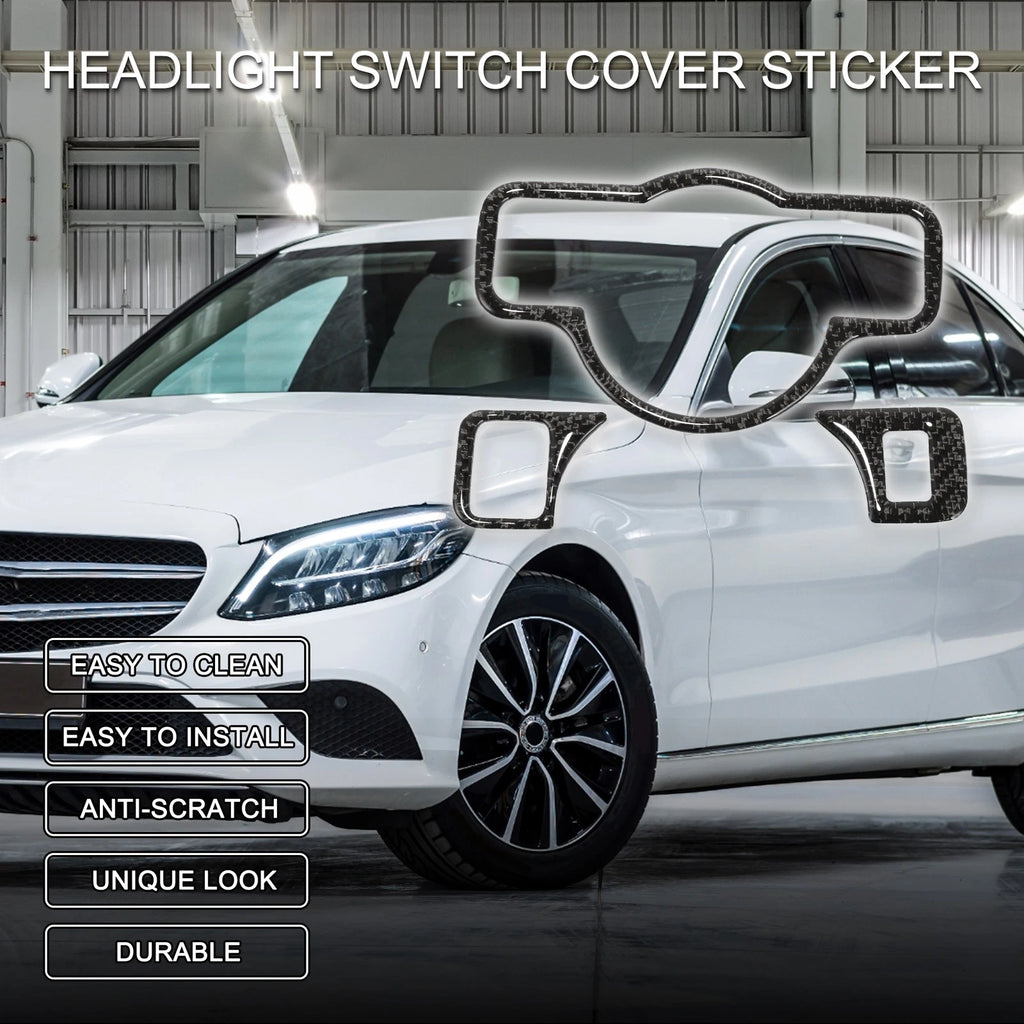Headlight Switch Cover Sticker for Mercedes-Benz A B C E G CLA (2014–2019)