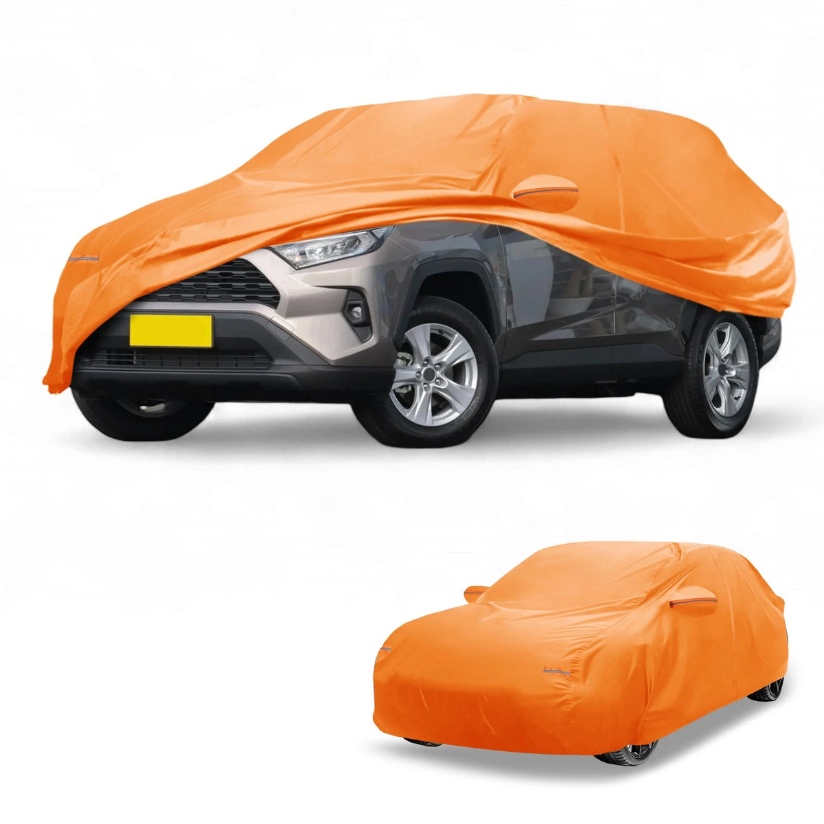 Car Cover Waterproof All Weather for Toyota RAV4 Orange with Zipper (2013–2018)
