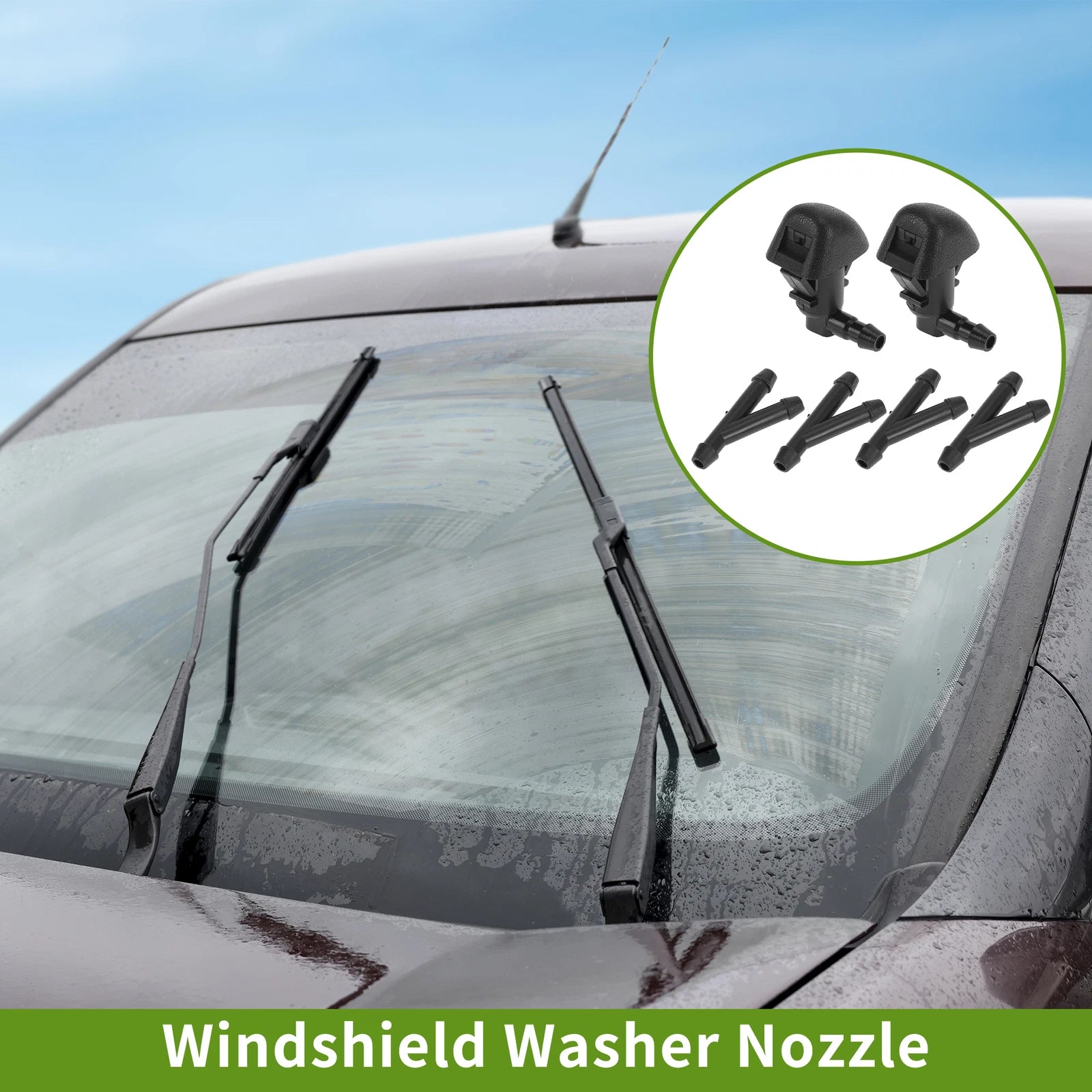 Windshield Washer Nozzle with Hose Connector for Honda (2011–2017)