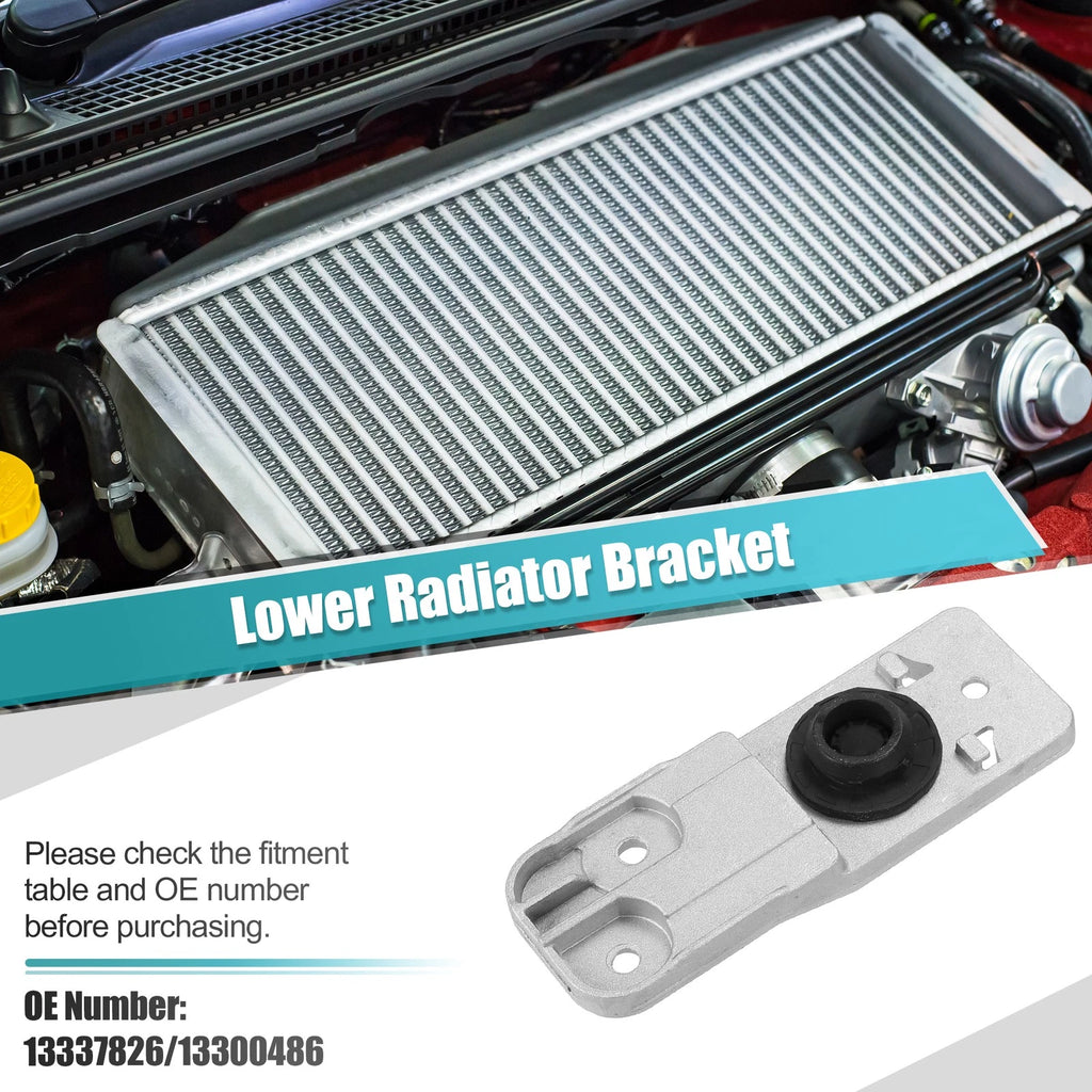 Lower Radiator Brackets with Rubber Cushion Bushing for Chevrolet (2Set)