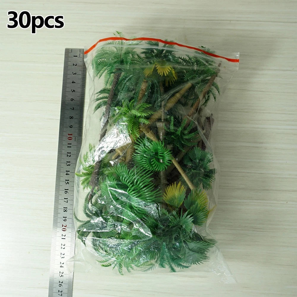 30 Mixed Model Coconut Palm Trees for DIY Park Scenery Layout