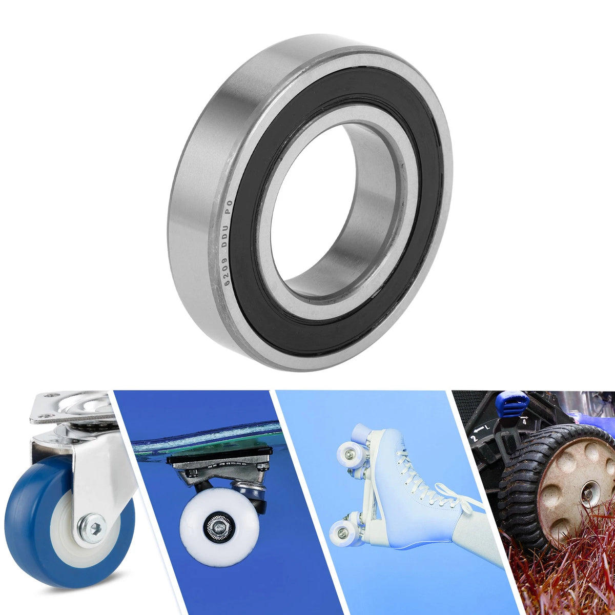 6209DDU Deep Groove Ball Bearing for Scooter Skateboard Wheel (P0)