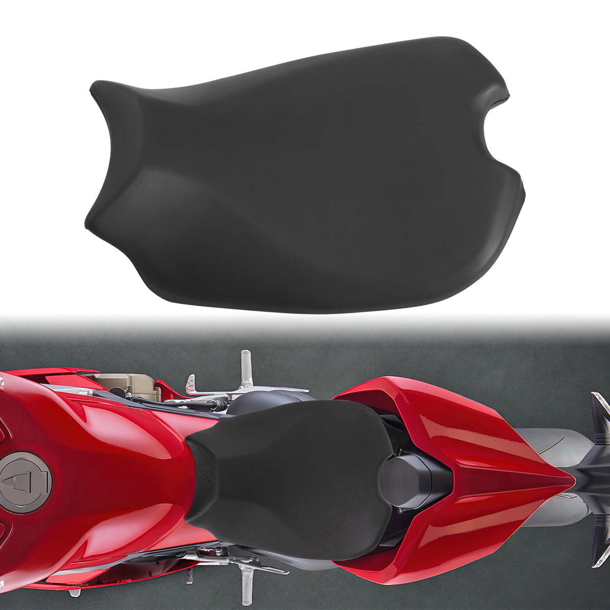 Black Front Driver Solo Seat for Ducati Panigale V4 V4S V4R (2018–2024)