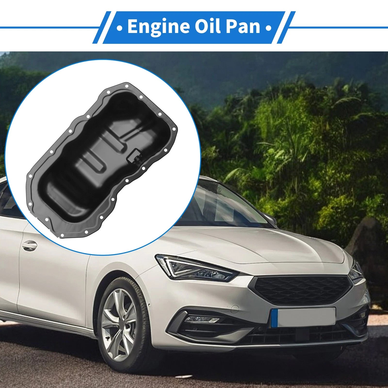 Engine Oil Pan Replacement for Mazda 3 2.0L 2.5L 2012–2013 Iron Black