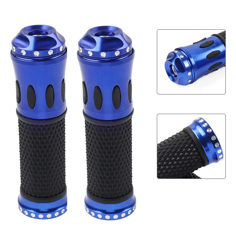 7/8" Blue Handlebar Grips for Honda Yamaha Suzuki (Fits )