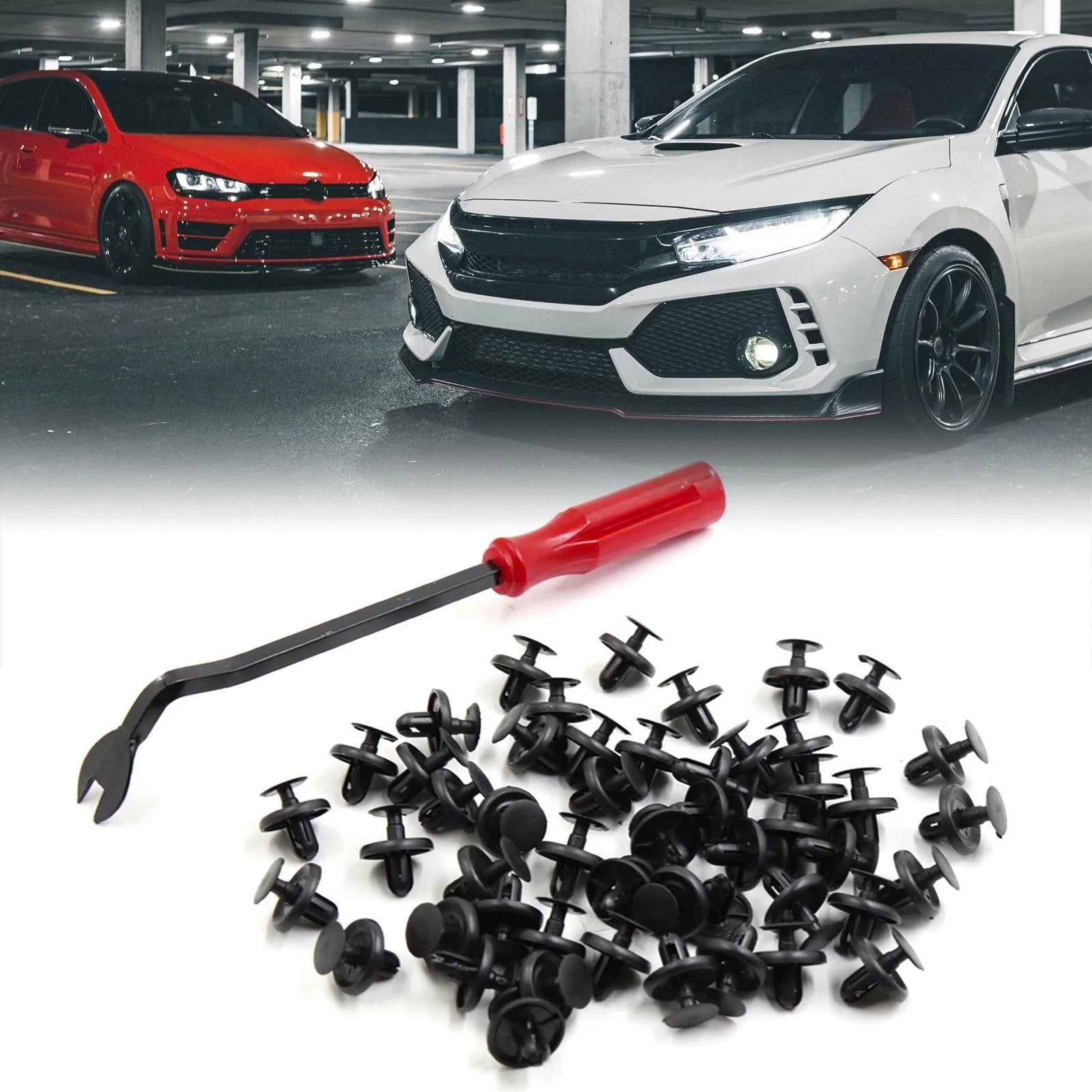 50 Piece Retainer Clips Rivets with Remover for Toyota (2005–2015)