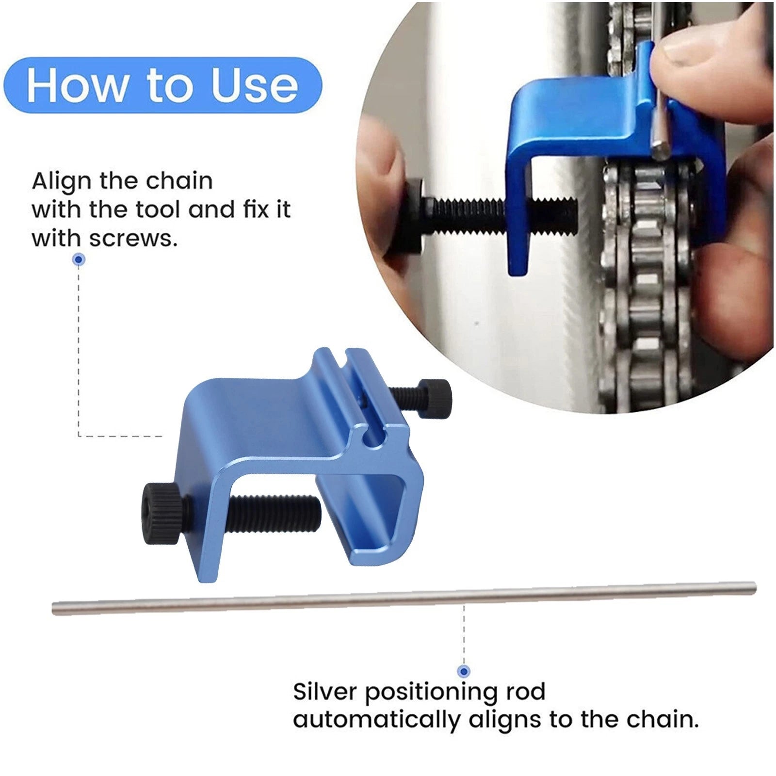 Alignment Tool for Motorcycle Chain (Motorcycle Models)