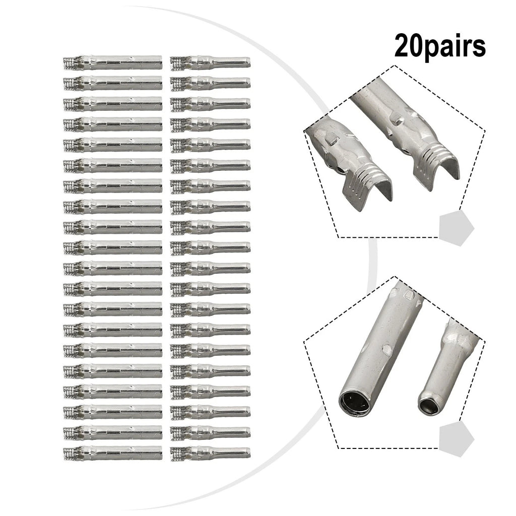 20 Pairs Metal Core Solar Connector Pins for