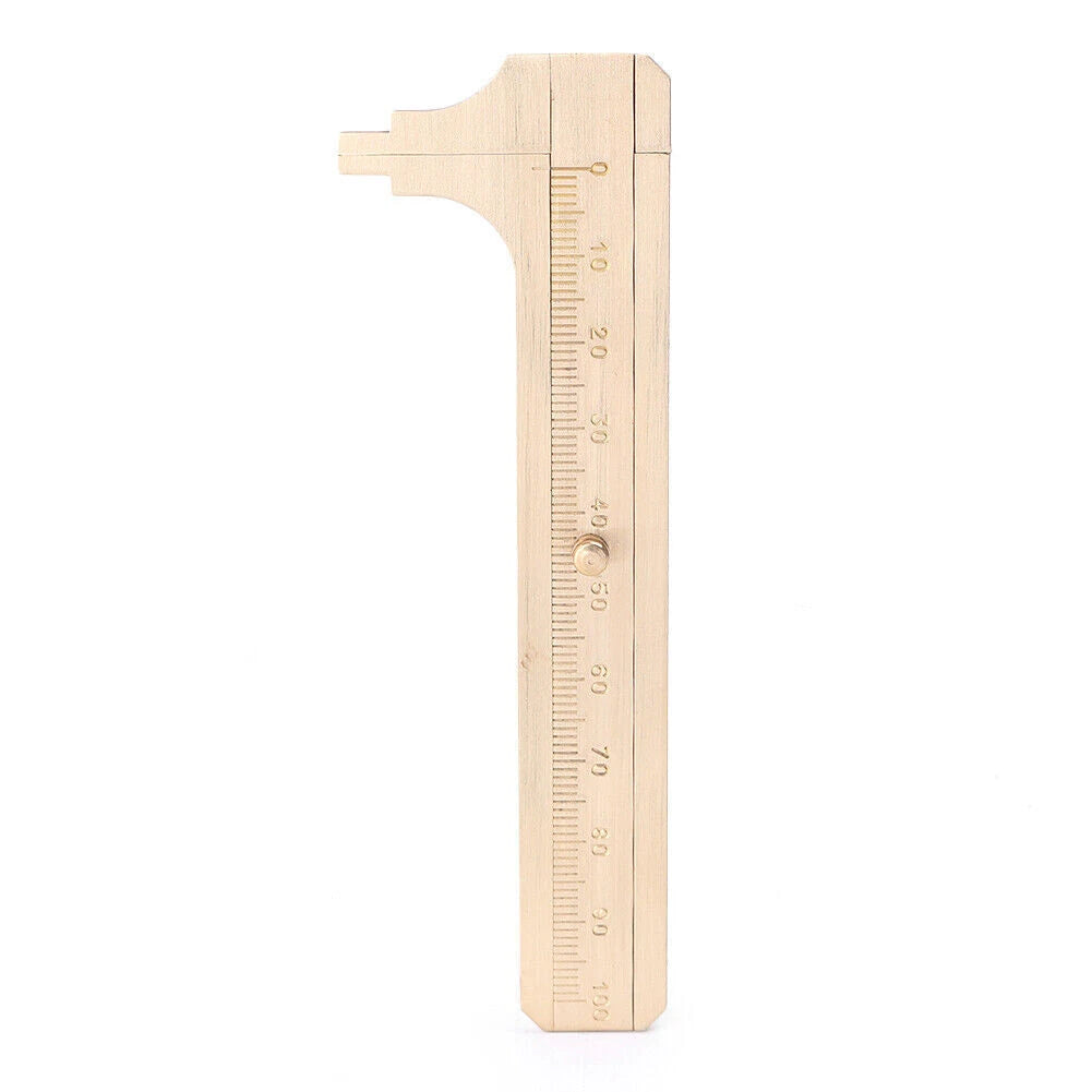 100mm Solid Brass Caliper Sliding Vernier Ruler Gauge Tool for Bead Measuring