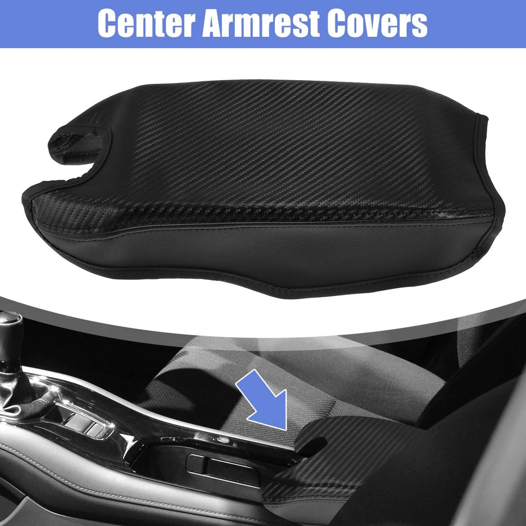 Armrest Protective Cover Pad for Honda HR-V 2016–2021 Carbon Fiber Pattern