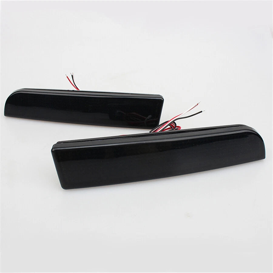 2Pcs Smoke Lens LED Rear Bumper Tail Brake Light for Mitsubishi Lancer (2008–2017)