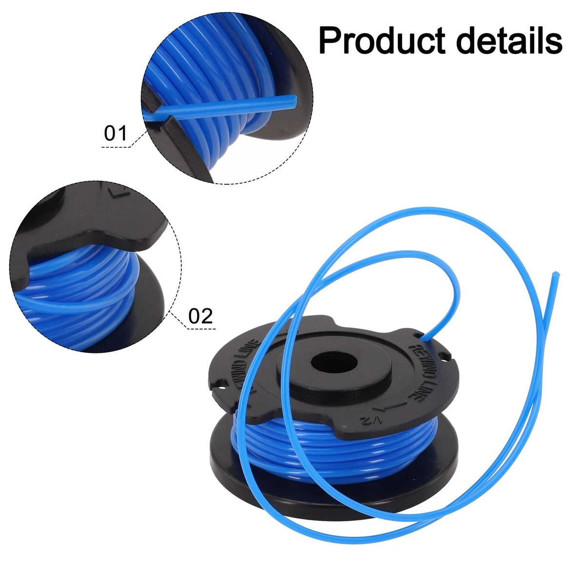 2X Lawn Mower Spool 1.5mm Trimmer Line for CLGT2410 CLGT2412 CLGT2425S-01