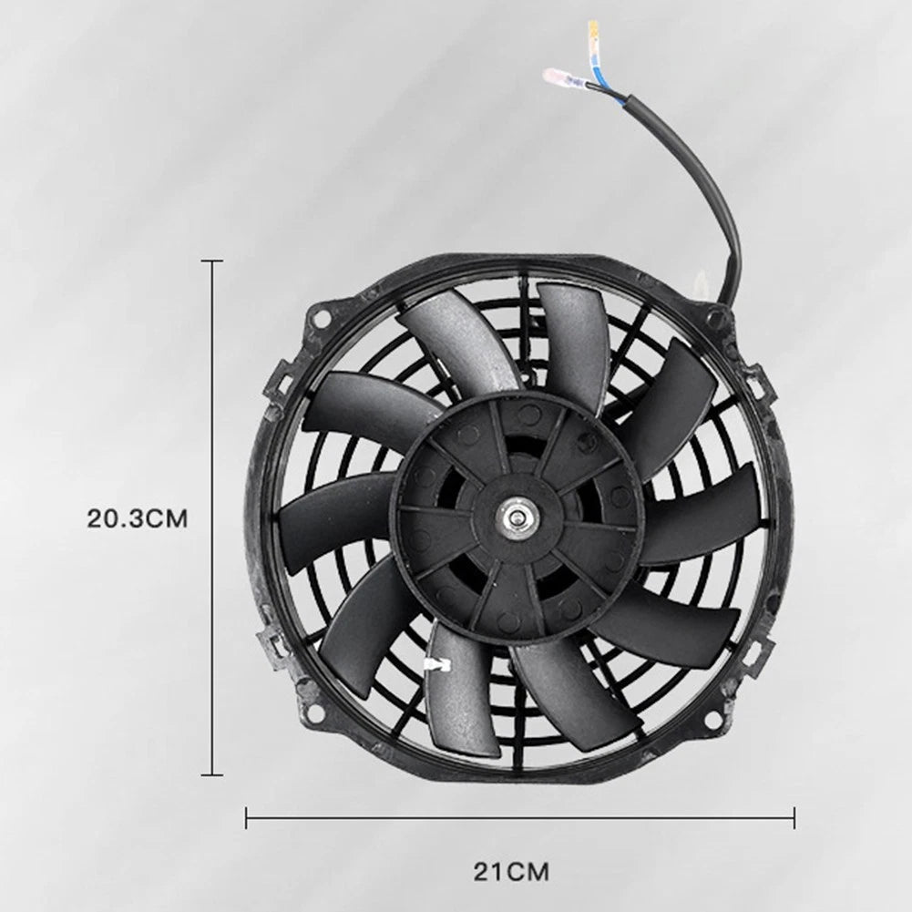 12V Engine Cooling Fan with 80W Motor for Modified Vehicles