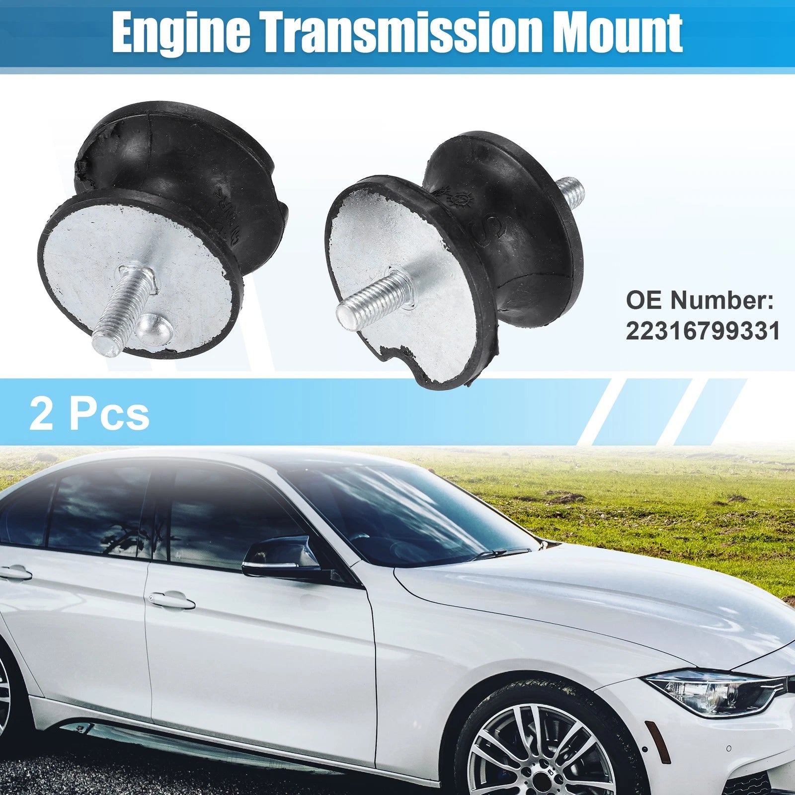 Rear Engine Transmission Mount Kit Replacement for BMW 1 Series M (2011–2011)