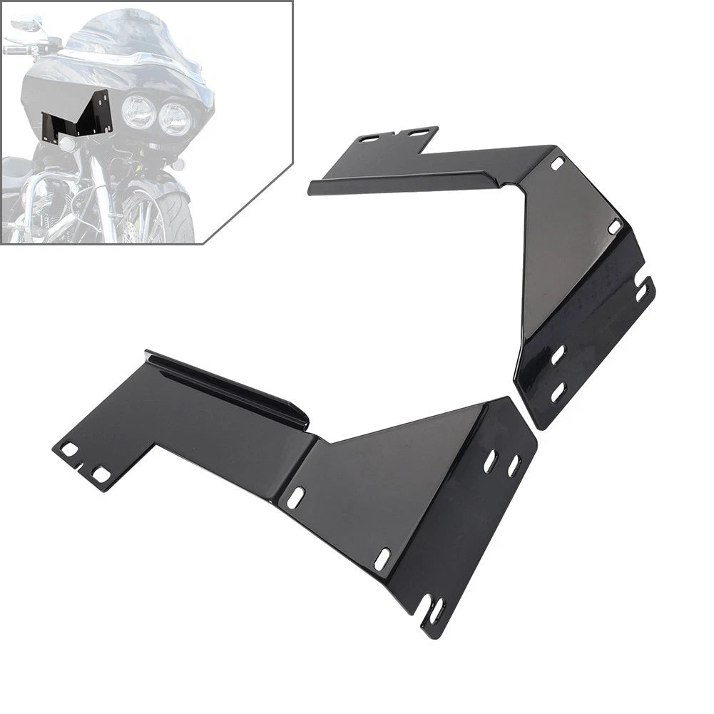 Pair Upper Inner Fairing Support Bracket for Harley Road Glide FLTR (1998–2013)