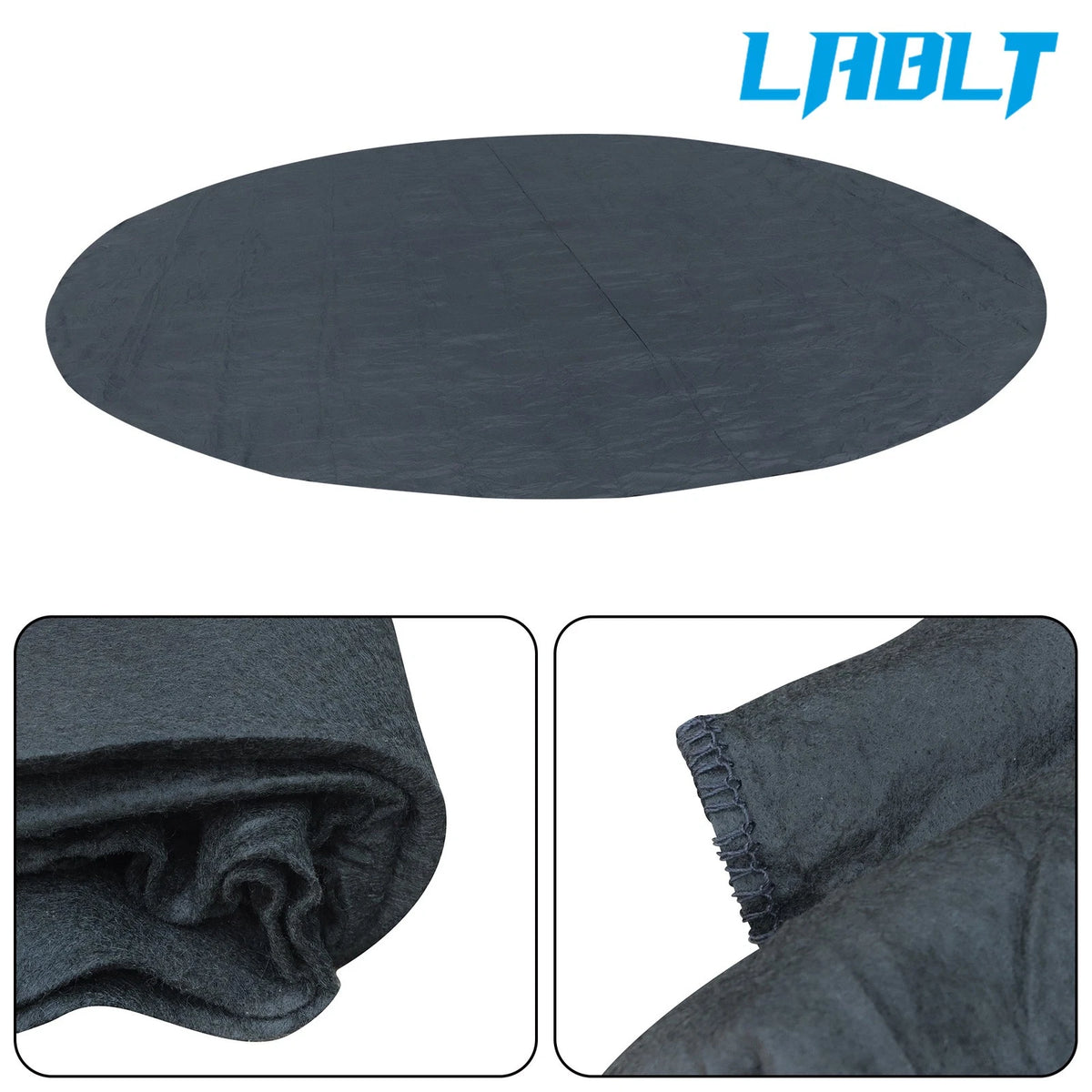 15FT Round Pool Liner Pad for Above Ground Pools - Black