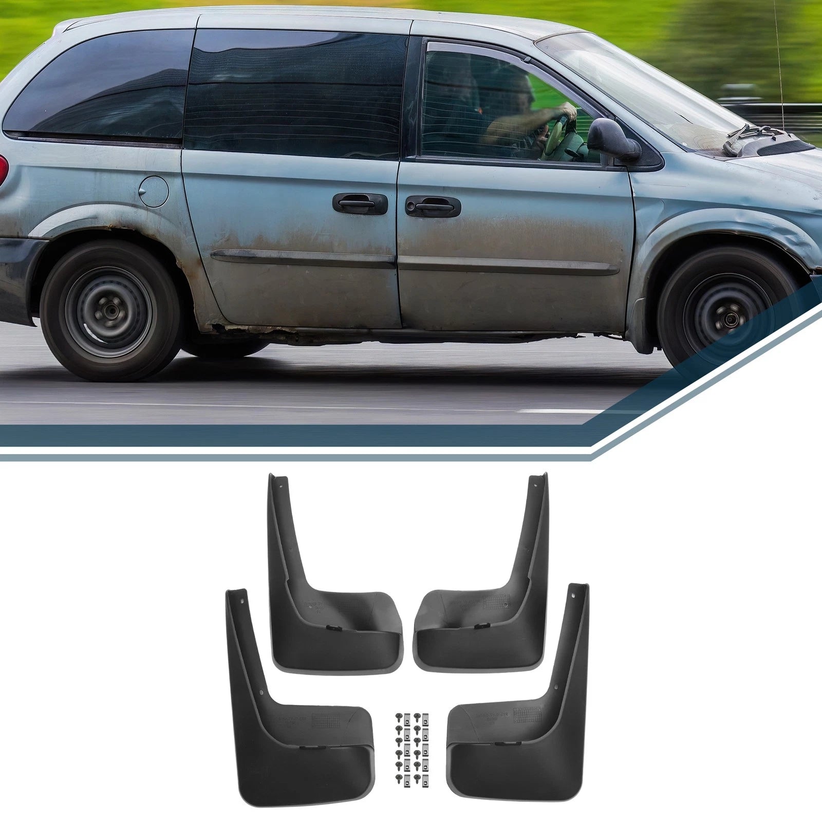 Mud Flaps Splash Guard Replacement for Dodge Grand Caravan (2011–2019)