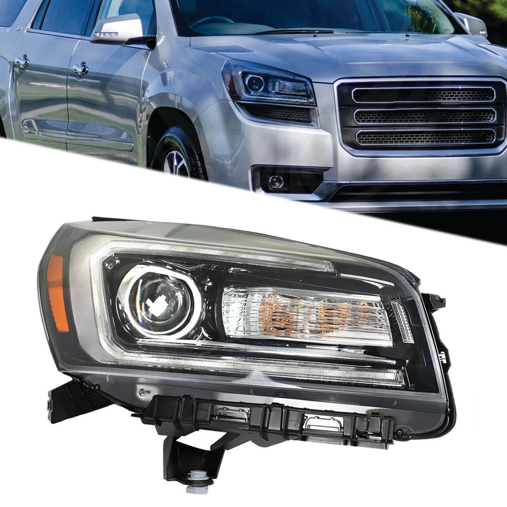 Halogen Projector Headlight for GMC Acadia (2013–2016) Right Side Black