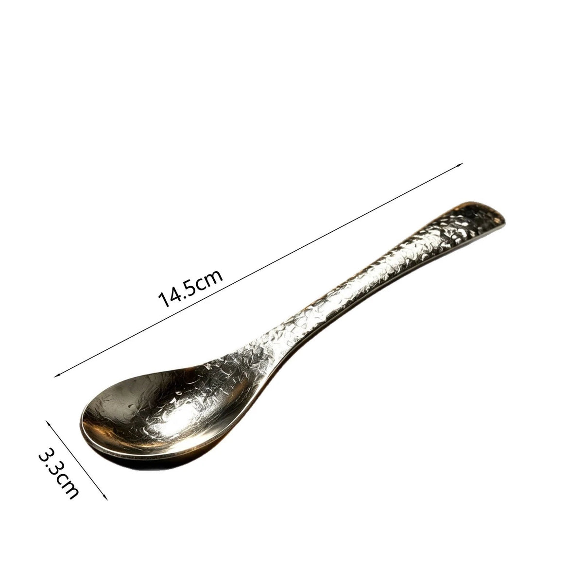5 Piece Titanium Soup Spoon Set for Crystal and Glass Bowls
