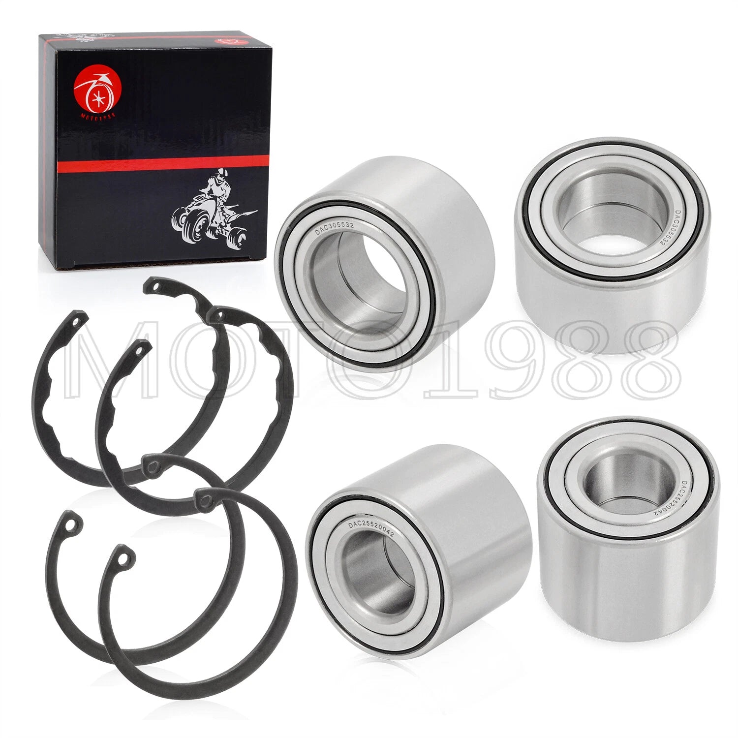 Front & Rear Wheel Bearings with Circlip for Kawasaki Teryx 750 (2008–2013)