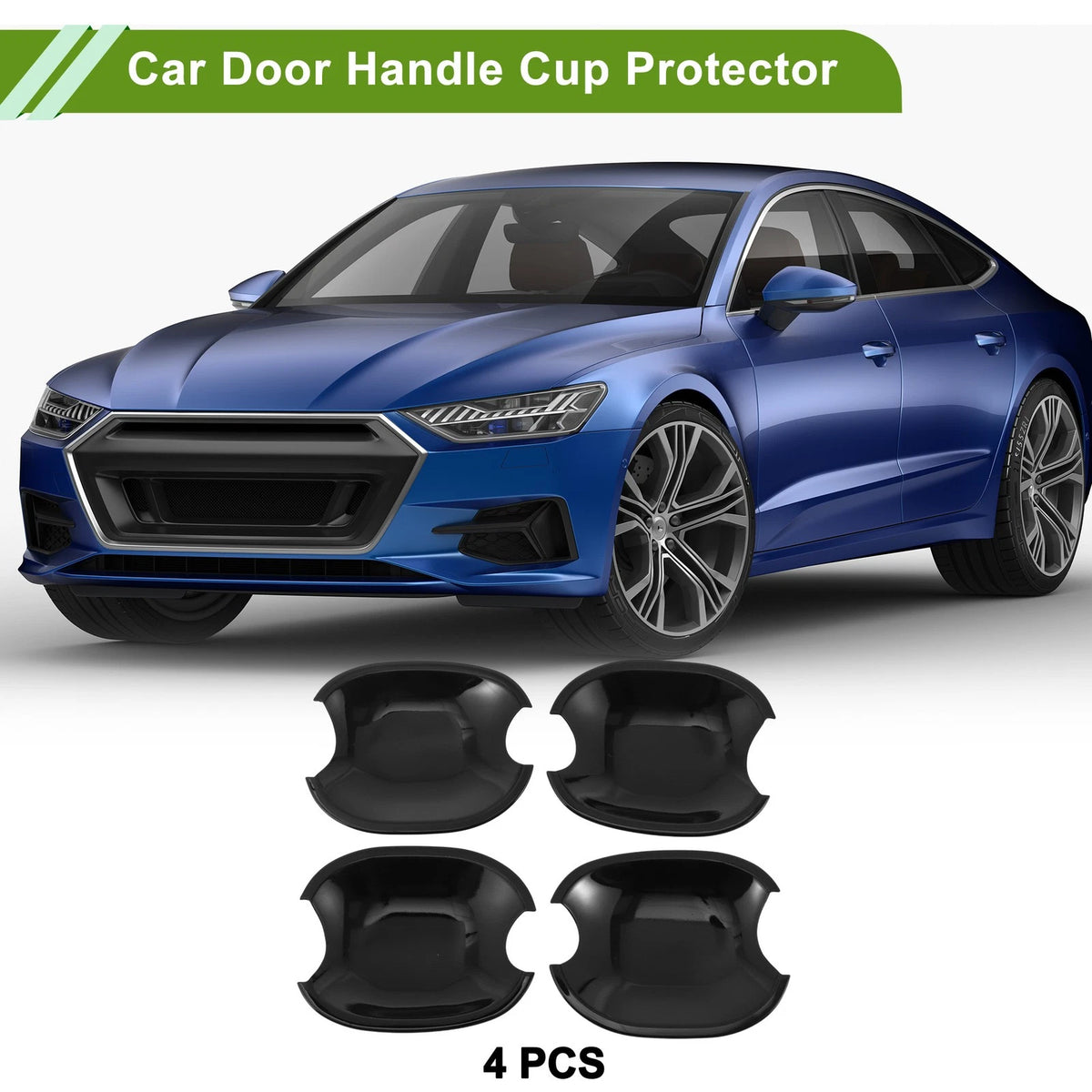Car Door Handle Cup Protector for Toyota Highlander, Camry, Avalon (2014–2023) Gloss Black