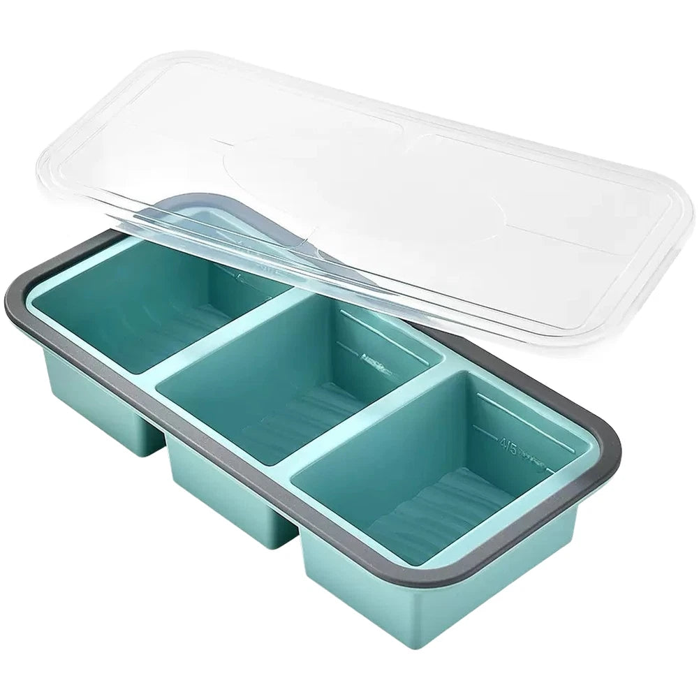 Silicone Food Container 29.5x14.5x6cm Multi Compartment Microwave Safe