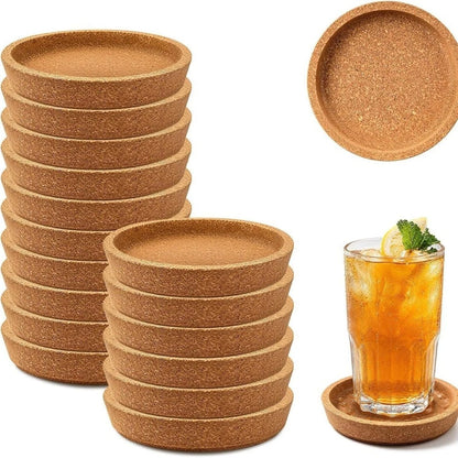 Set of 4 Non-Slip Cork Coasters for Daily Drinking