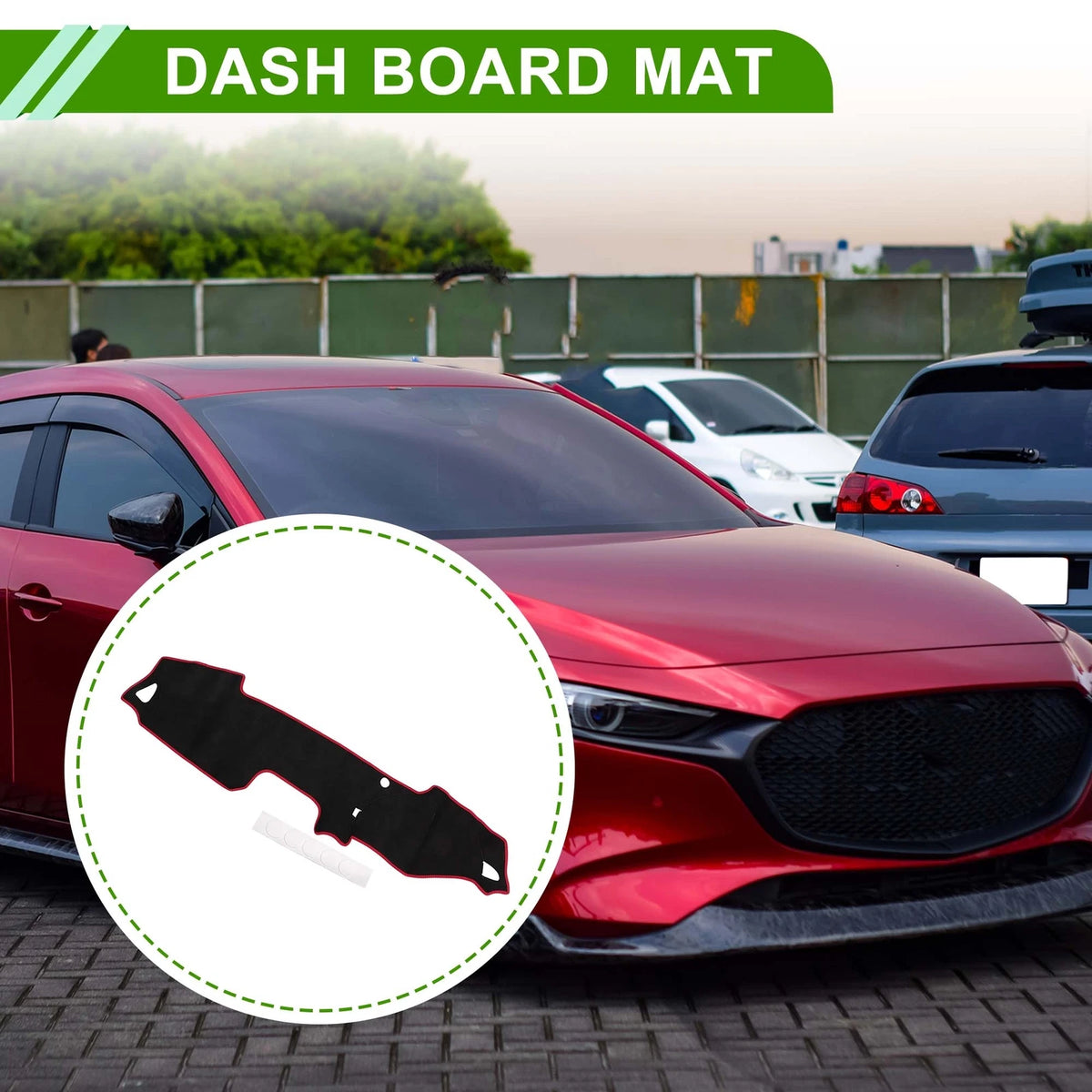 Dashboard Cover Mat for Mazda MX-5 ND RF Miata (2015–2020) Black Red