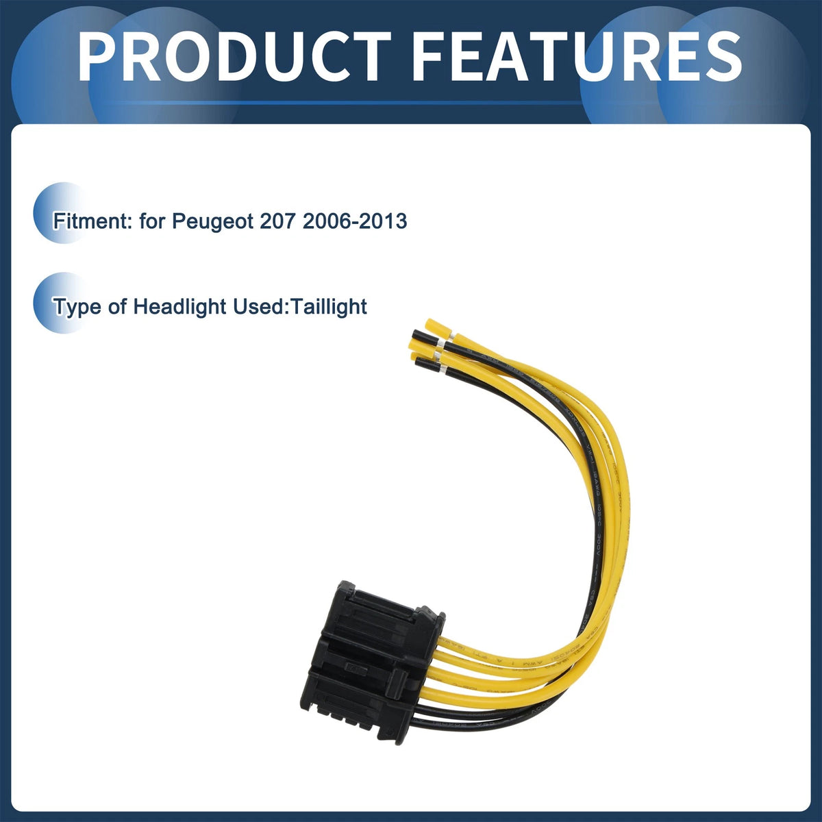 Headlight Wiring Harness Assembly for Peugeot 207 (2006–2013) No.1606248780